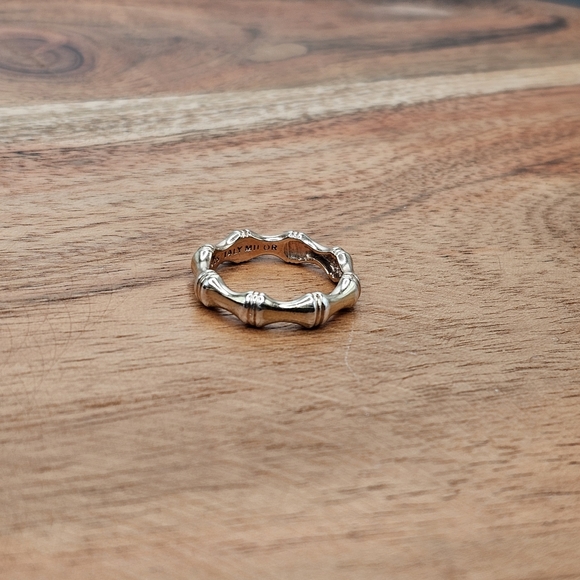 Vintage Milor 925 Sterling Italian Bamboo Ring - Picture 4 of 4